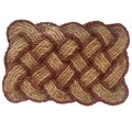 Nedia Home Nedia Home 12105 36 x 22 in. Lovers Knot Mat  Brown & Natural 12105